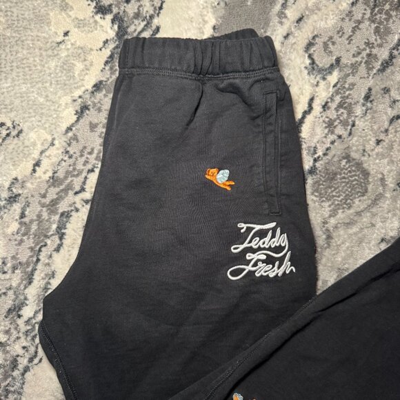 Teddy Fresh Black Embroidered Angel Teddy Bear Jogger Sweatpants - Picture 5 of 10